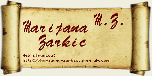 Marijana Žarkić vizit kartica